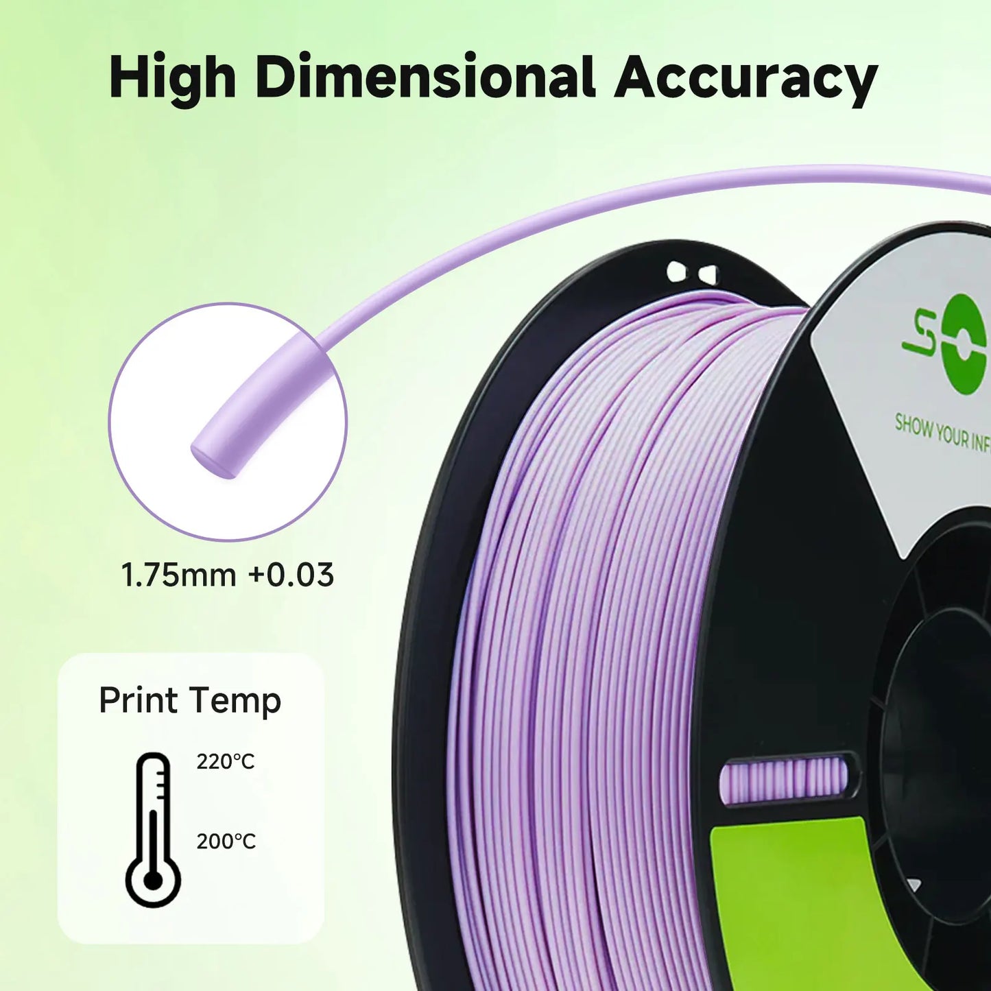 Soleyin Creality Sub Brand Ultra PLA Filament 1KG 1.75mm 3D Printer High Quality Muiti Color Vacuum Eco-Friendly for Bambu Lab