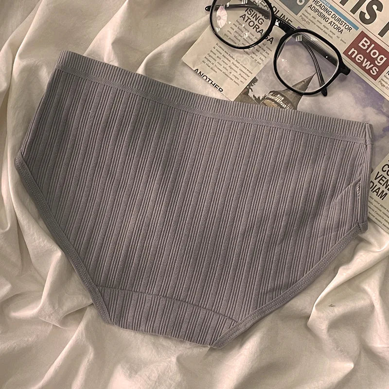 3PCS/Set Panties For Woman Underwear Solid Color Soft Cotton Briefs Girls Underpants