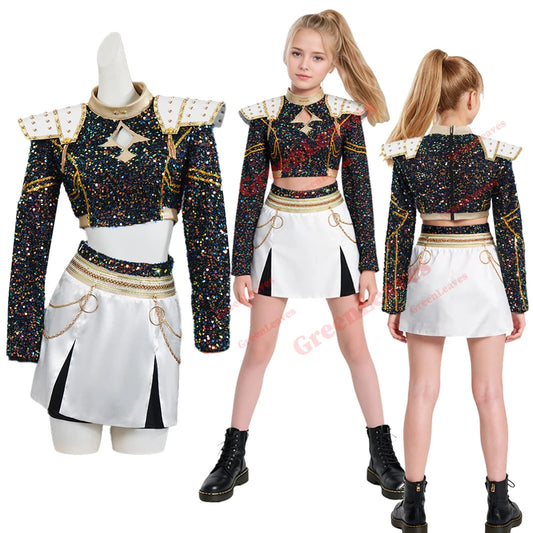 Children Zoey Mira Rumi Demon Hunters Cosplay Costume Kid Girls Disguise Halloween K-POP Group Idol