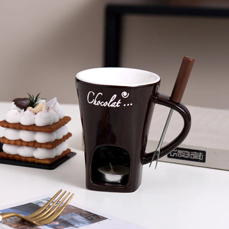 Home Double-Layer Heat-Resistant Ceramic Cup – Universal, Anti-Scald Design, Ideal for Coffee & Beverages