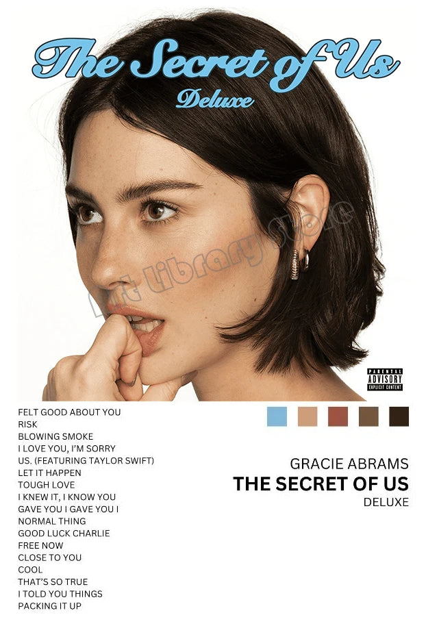 Pop Singer Gracie Abrams The Secret of Us Deluxe Classic Lyrics Inspired Poster Canvas Painting Wall Art Picture Home Decor Gift