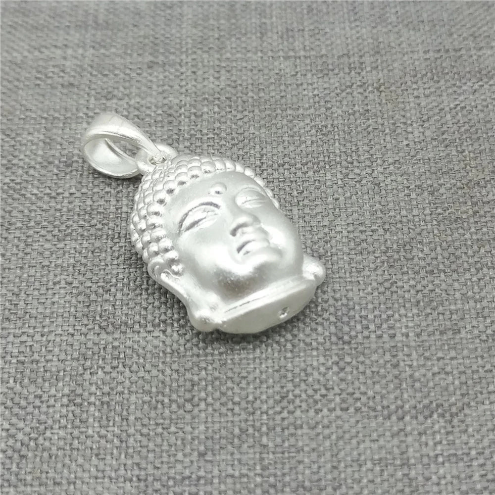 990 Fine Silver Buddha Charm Sterling Silver Buddhist Pendant for Necklace LIGHT WEIGHT