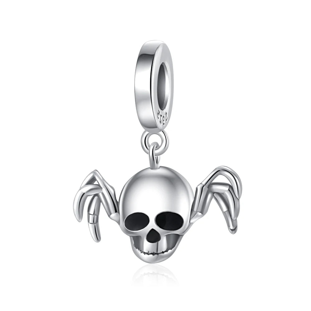New 925 Silver Eye Palm Skull Wings Sun Pendants Charms Beads Fit Original Bracelet Accessories DIY Jewelry For Women
