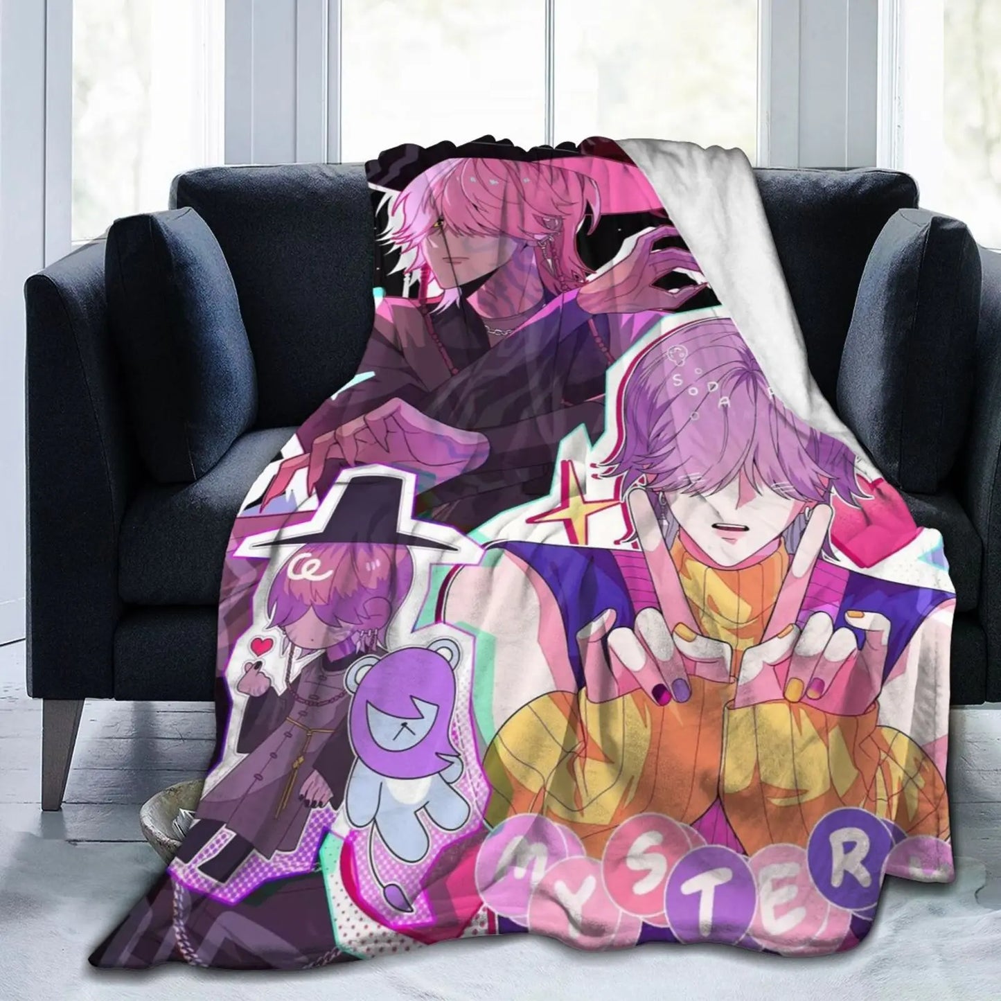 K-Pop Demon Hunters Saja Boys Blanket Flannel Print
