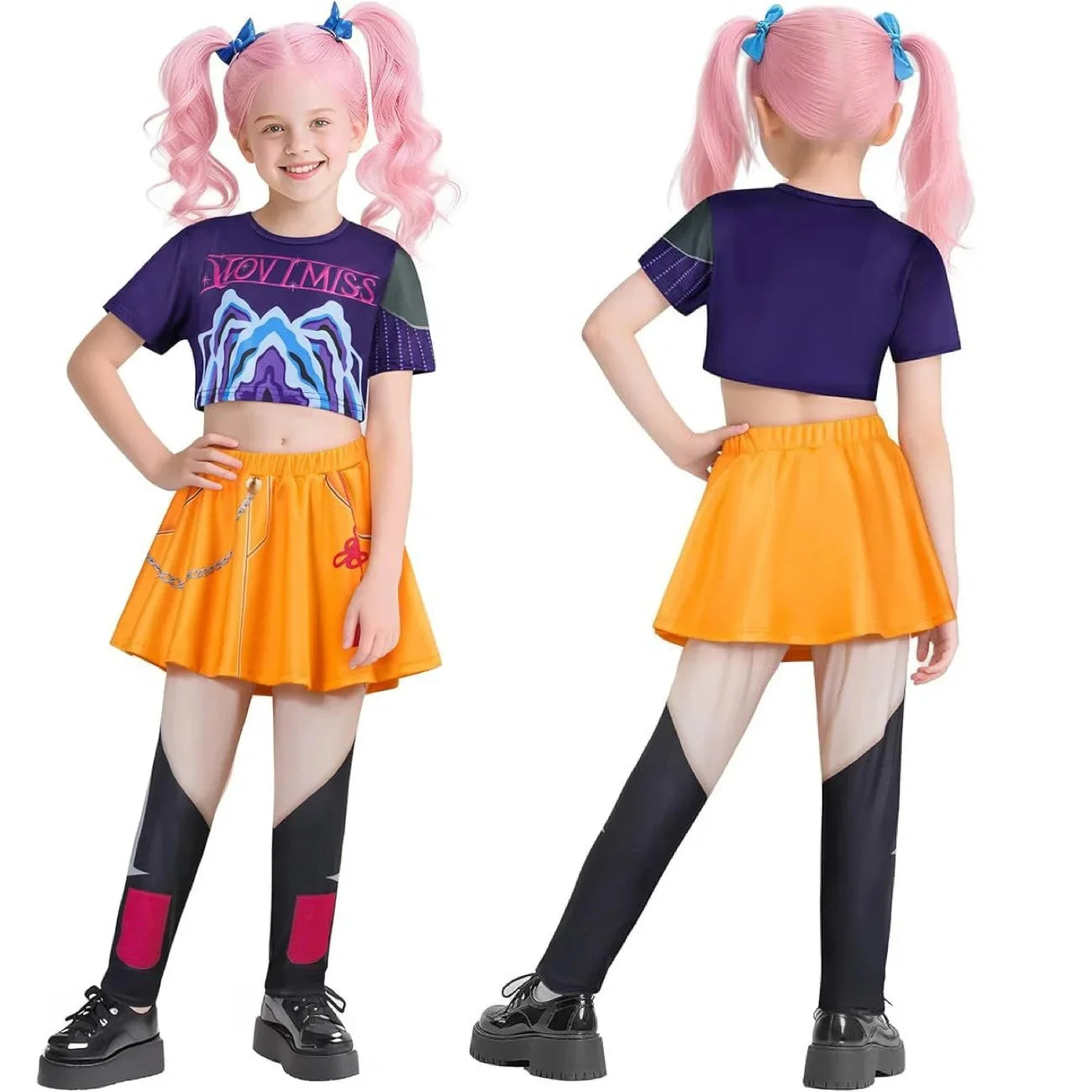Kids Kpop Demon Hunters Rumi Zoey Mira Cosplay Huntrix Costume For Girls Clothes
