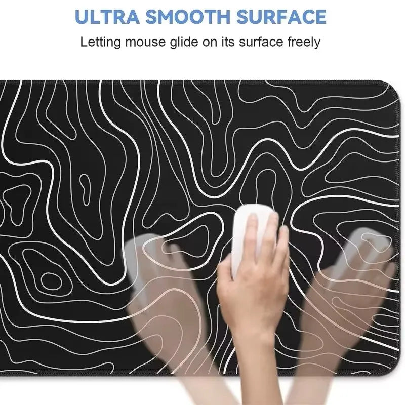 Extra Large Mouse Mat for Professional Gamers - Stitched Border Design, Anti-Slip Rubber Backing, Low Friction Surface Compatibl