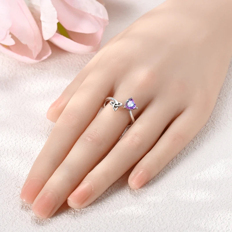 New 925 Sterling Silver Open Ring Hollow Rose Infinite Love Simple Ring Women Wedding Engagement Party Jewelry Gift