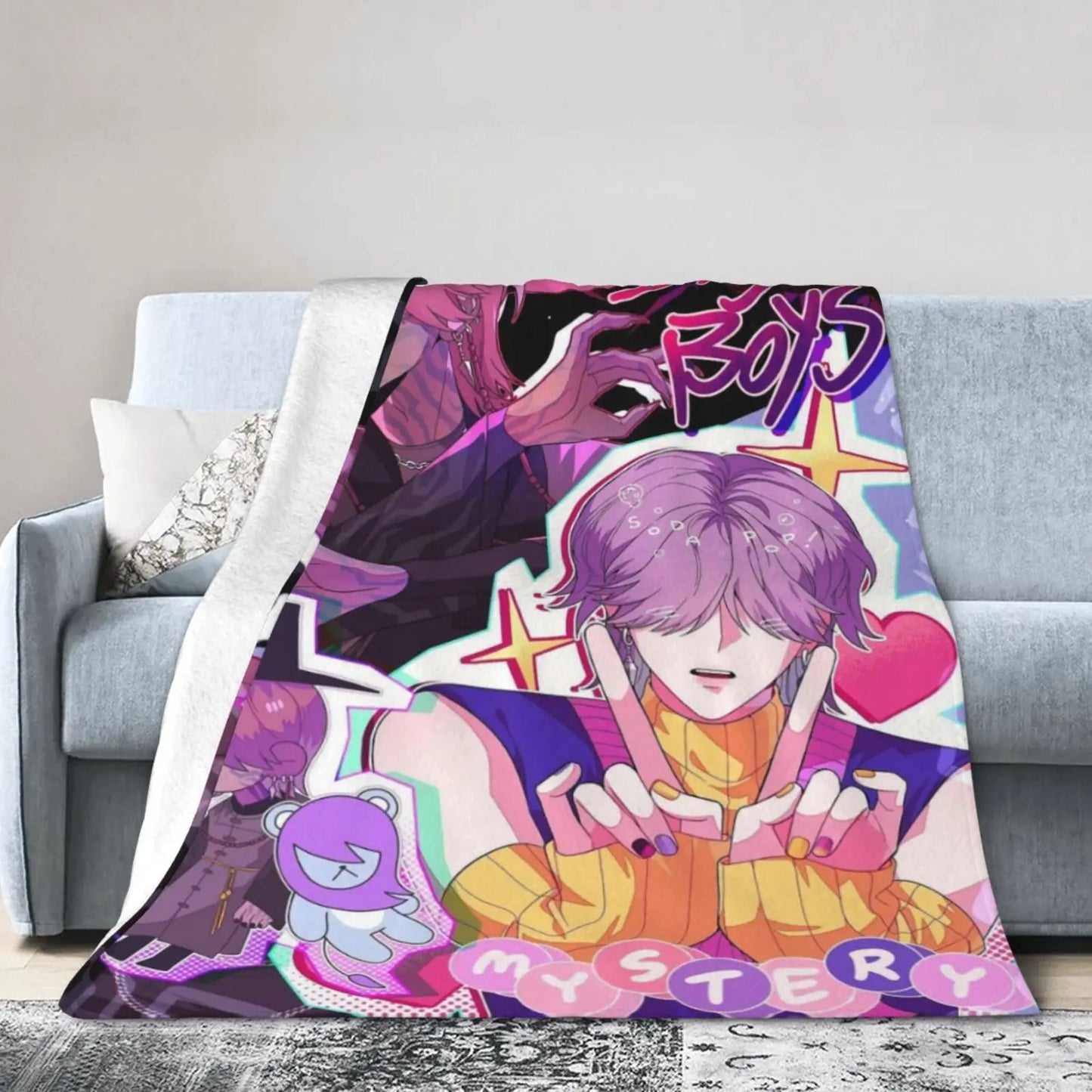 K-Pop Demon Hunters Saja Boys Blanket Flannel Print