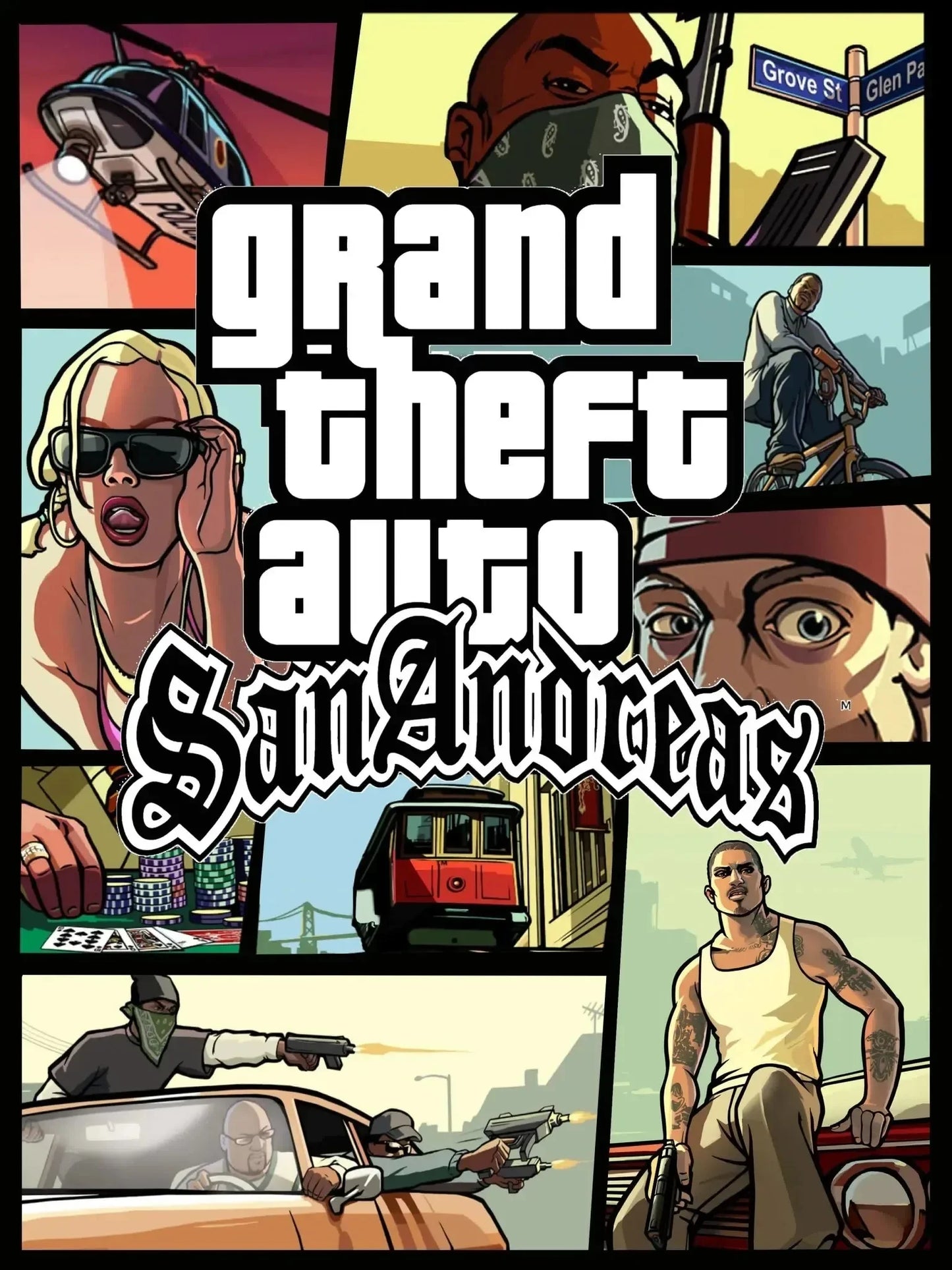 Canvas Painting Wall Picture Print Modern Video Game Grand Theft Auto Poster For Gamer Living Room Home Decor Frameless