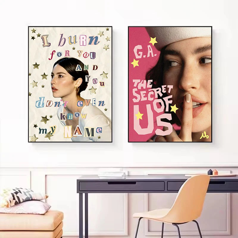 Pop Singer Gracie Abrams The Secret of Us Deluxe Classic Lyrics Inspired Poster Canvas Painting Wall Art Picture Home Decor Gift