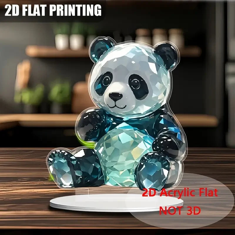 1pcs Bohemian style crystal panda desktop decoration is suitable for office decoration. Exquisite craftsmanship