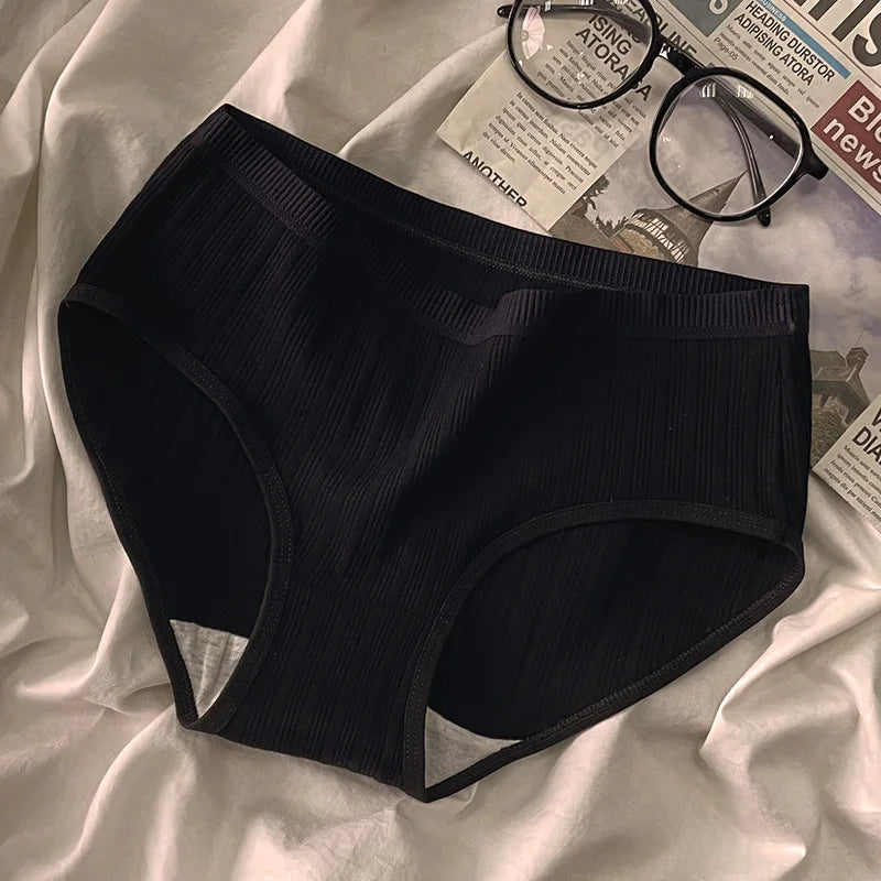 3PCS/Set Panties For Woman Underwear Solid Color Soft Cotton Briefs Girls Underpants