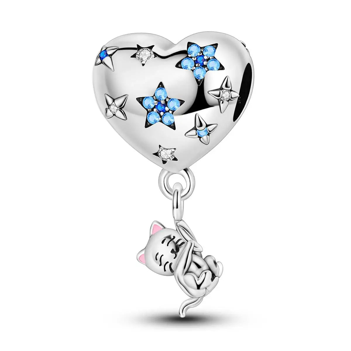 Original Charms 925 Silver Plated Bee Moon Star Pendant Fit Bracelet Making For Woman Fashion Jewelry