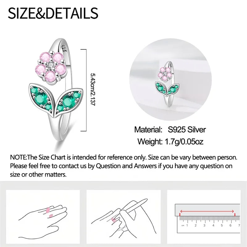 New 925 Sterling Silver Open Ring Hollow Rose Infinite Love Simple Ring Women Wedding Engagement Party Jewelry Gift