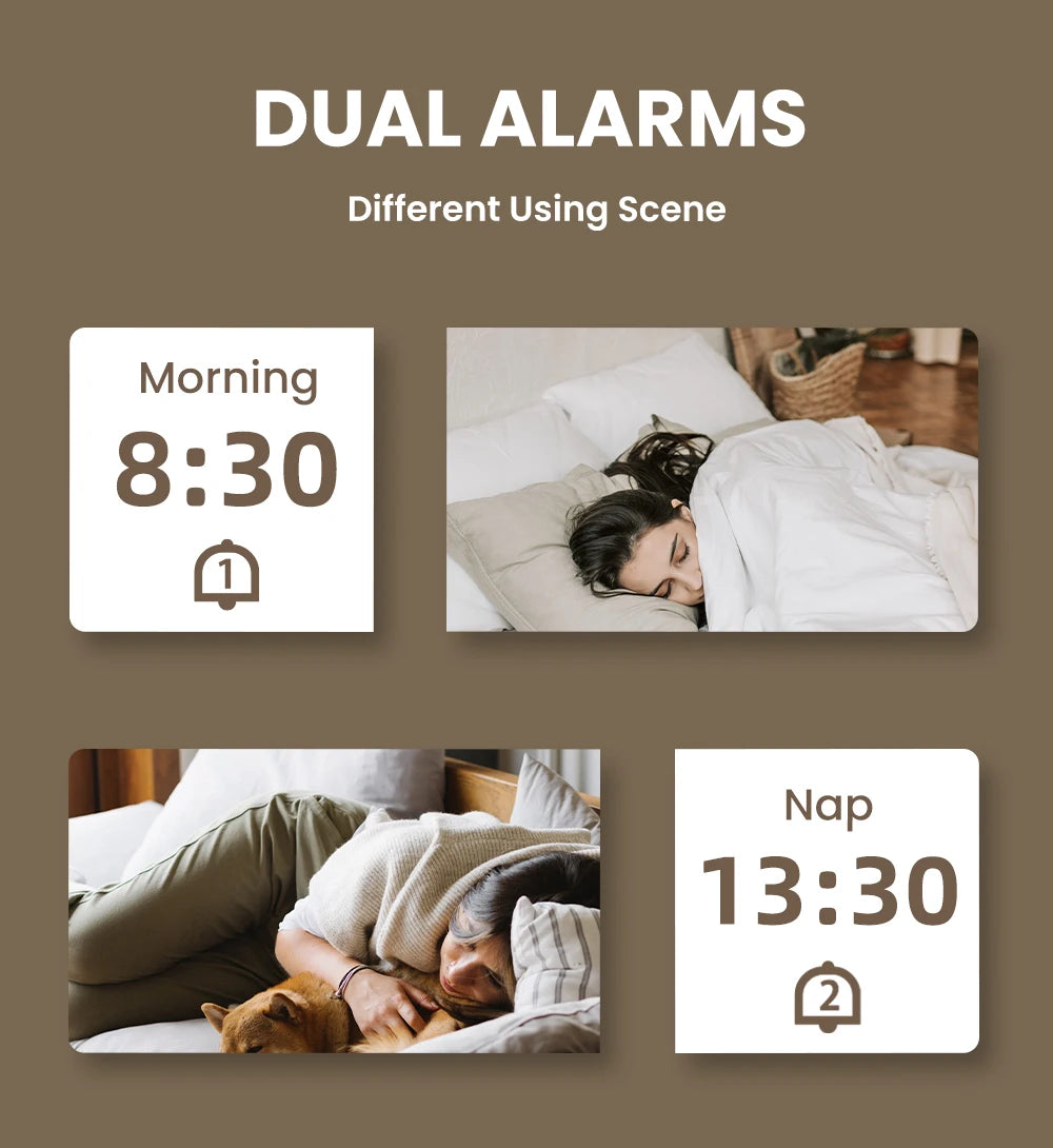 FanJu Digital Clock Alarm Snooze Table Thermometer Electronic USB charger LED Wooden Watch Living room Desk Clocks AAA Powered