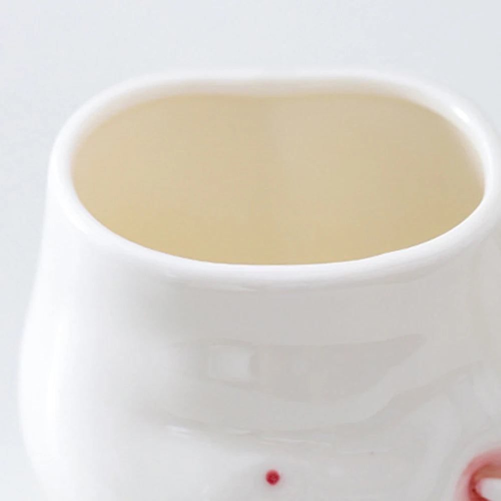 320ml Funny Coffee Mug with Hand Handle Cute Ceramic Mug Fat Belly Shaped Mug Weight Loss Encouragement Gift