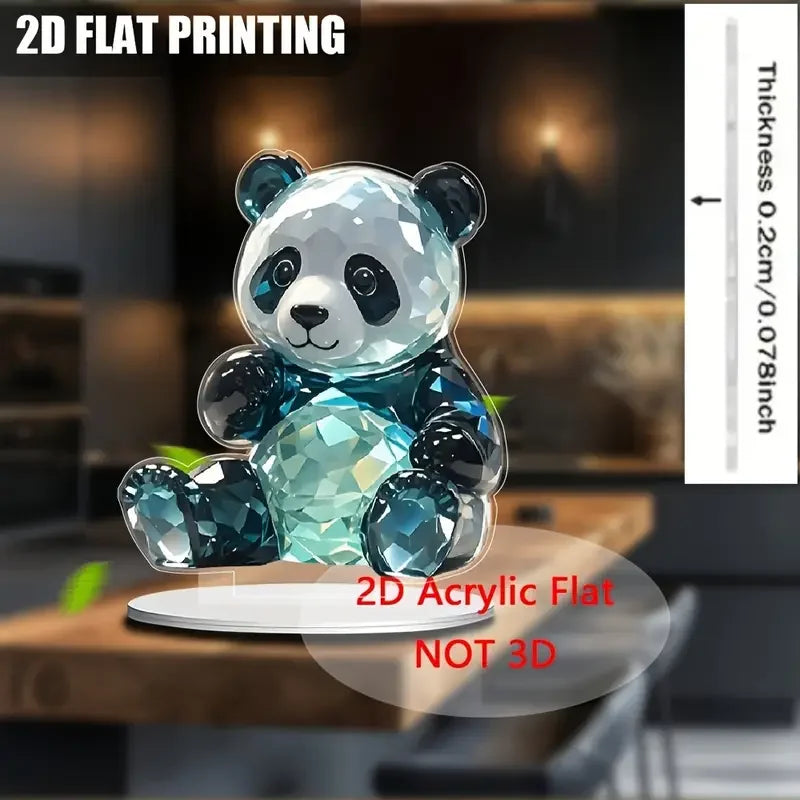 1pcs Bohemian style crystal panda desktop decoration is suitable for office decoration. Exquisite craftsmanship