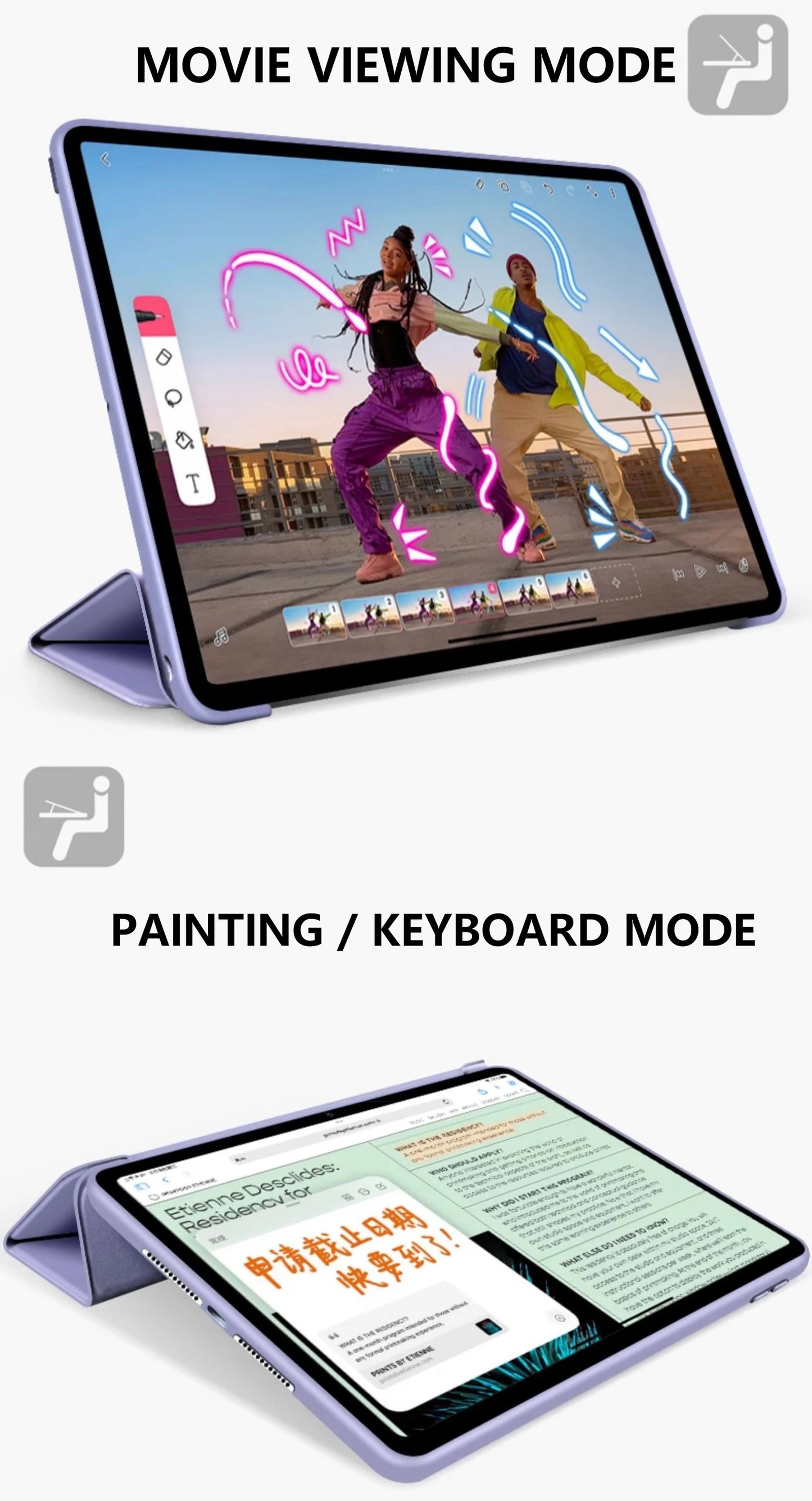 Case For iPad 11 2025 a16 11inch TPU Tri-Fold Magnetic Stand Tablet Cover Funda For iPad 11th Generation Case A3355 A3356 A3354