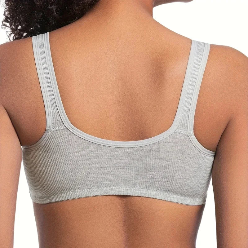 4 Pieces of Elegant Seamless Push-Up Bras for Women Front-closure design, breathable nylon material