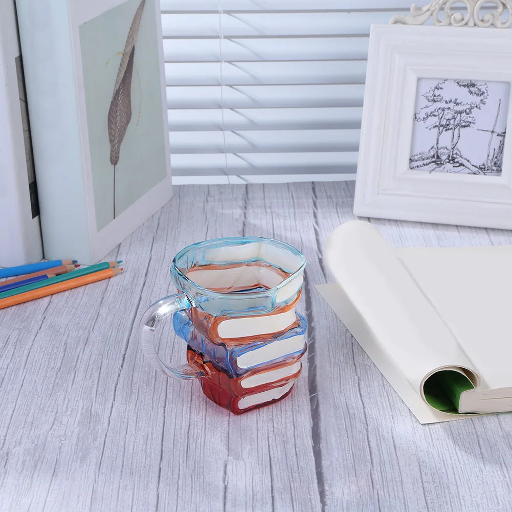3D Painted Book Mug Wear Resist Creative Book-Shaped Drinkware Multi-Purpose Novelty Water Mug for Beer Wine Juice Tea Coffee