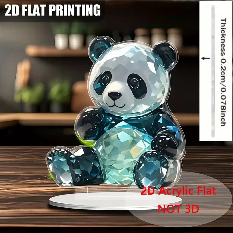1pcs Bohemian style crystal panda desktop decoration is suitable for office decoration. Exquisite craftsmanship