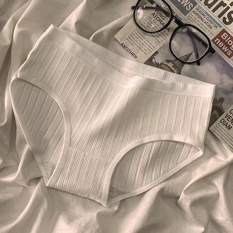 3PCS/Set Panties For Woman Underwear Solid Color Soft Cotton Briefs Girls Underpants