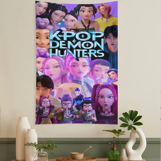 Huntrix KPop Demon Hunters Tapestry Wall Decor, 40''x60''