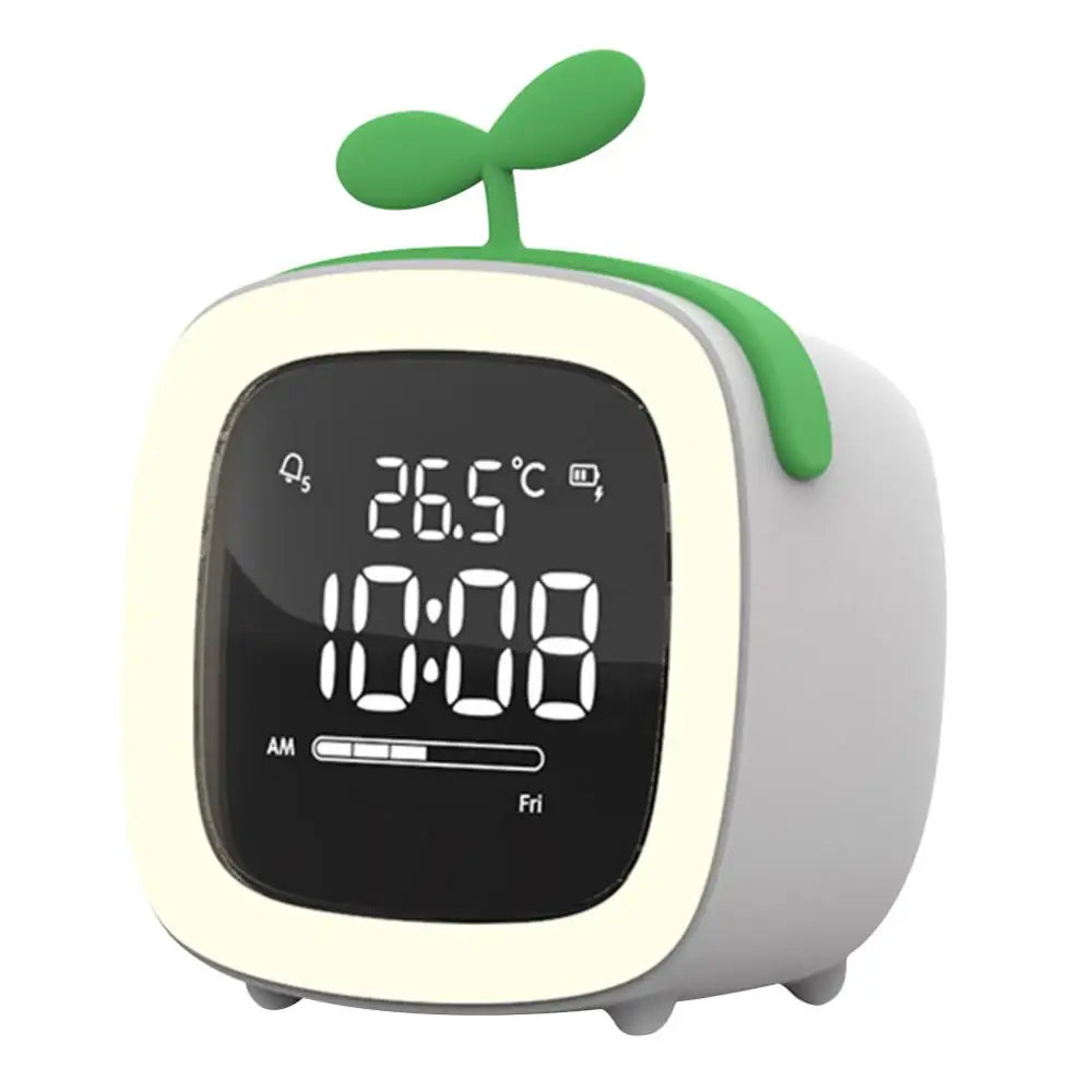 Cartoon Rabbit Deer Ear Alarm Clock Rechargeable Digital Display LED Nigh Light Table Clock Wall Clock Living Room LED Clock