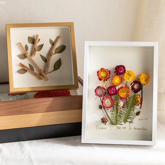 DIY 3D Dried Flower Photo Frames Specimen Stand for Home Decor Desktop Ornment Decoração Para Sala Clear Photo Frame Mini Frame