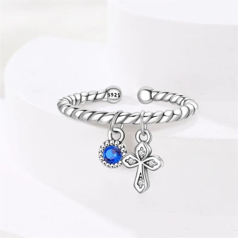 New 925 Sterling Silver Open Ring Hollow Rose Infinite Love Simple Ring Women Wedding Engagement Party Jewelry Gift