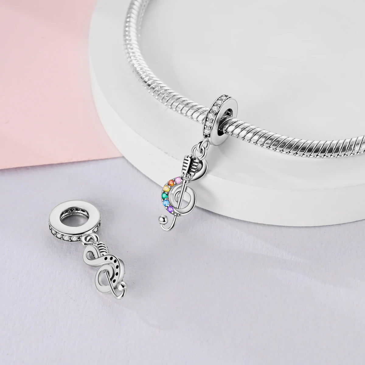 Original Charms 925 Silver Plated Bee Moon Star Pendant Fit Bracelet Making For Woman Fashion Jewelry