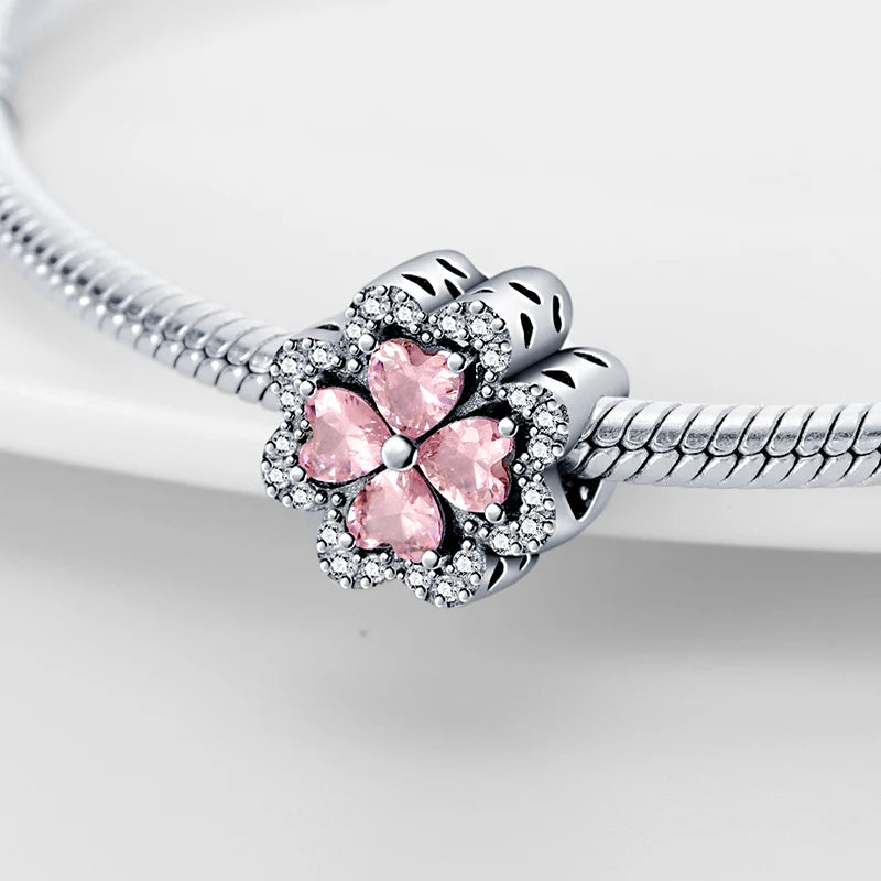Hot Sale 925 Silver Retro Heart Shape Lotus Angel Charm Beads Fit Pandach Original DIY Bracelets Birthday Gifts Fine Jewelry