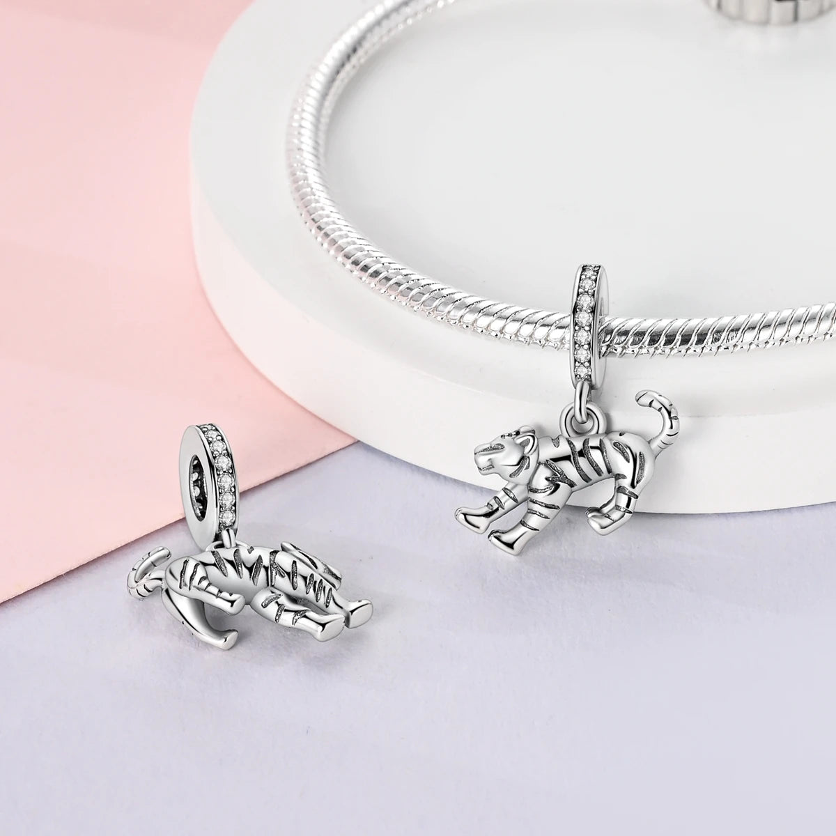 Original Charms 925 Silver Plated Bee Moon Star Pendant Fit Bracelet Making For Woman Fashion Jewelry