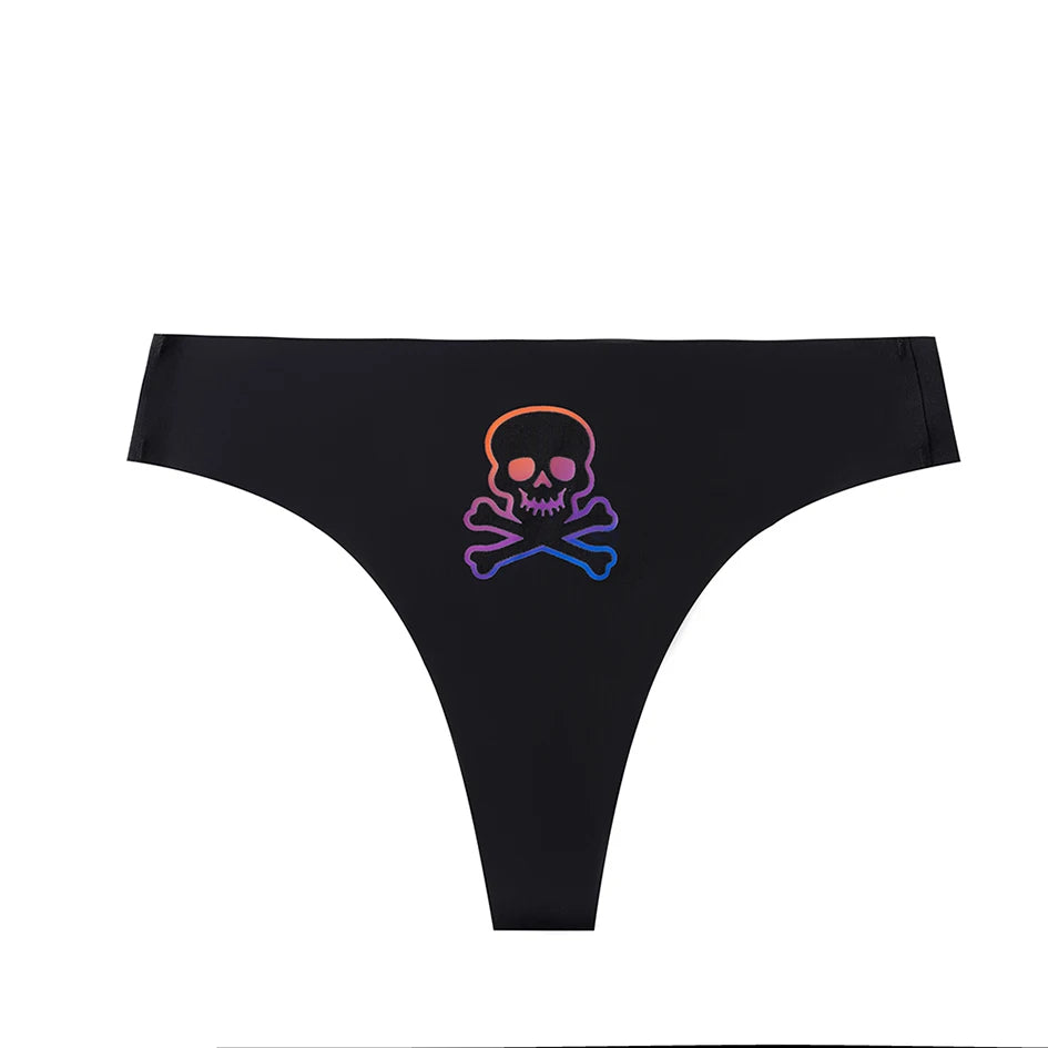 3PCS Halloween Women's Panties Charming Thongs Female Breathable Soft Sexy Lingerie