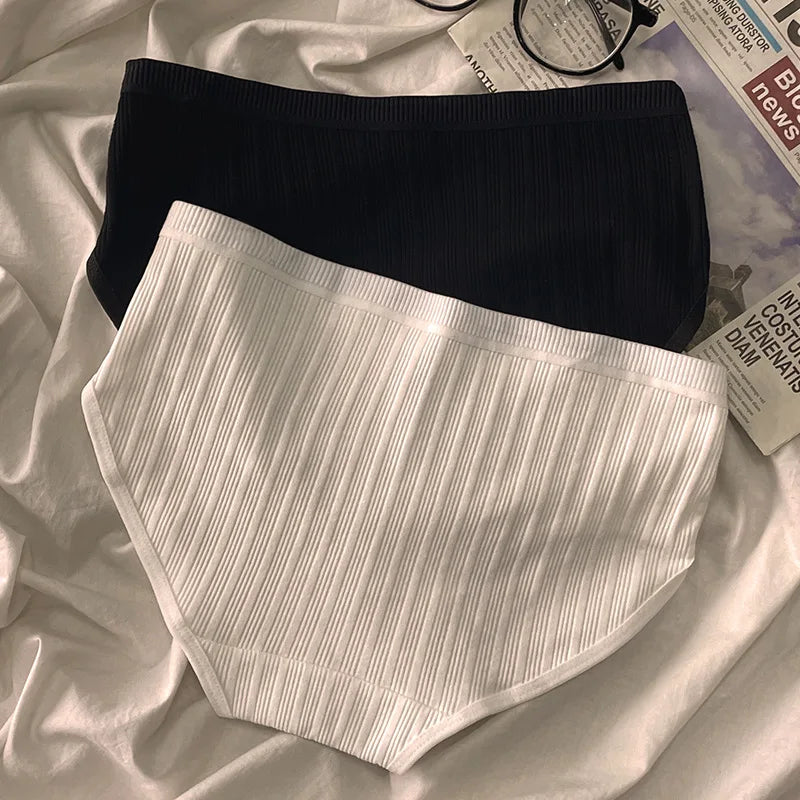 3PCS/Set Panties For Woman Underwear Solid Color Soft Cotton Briefs Girls Underpants