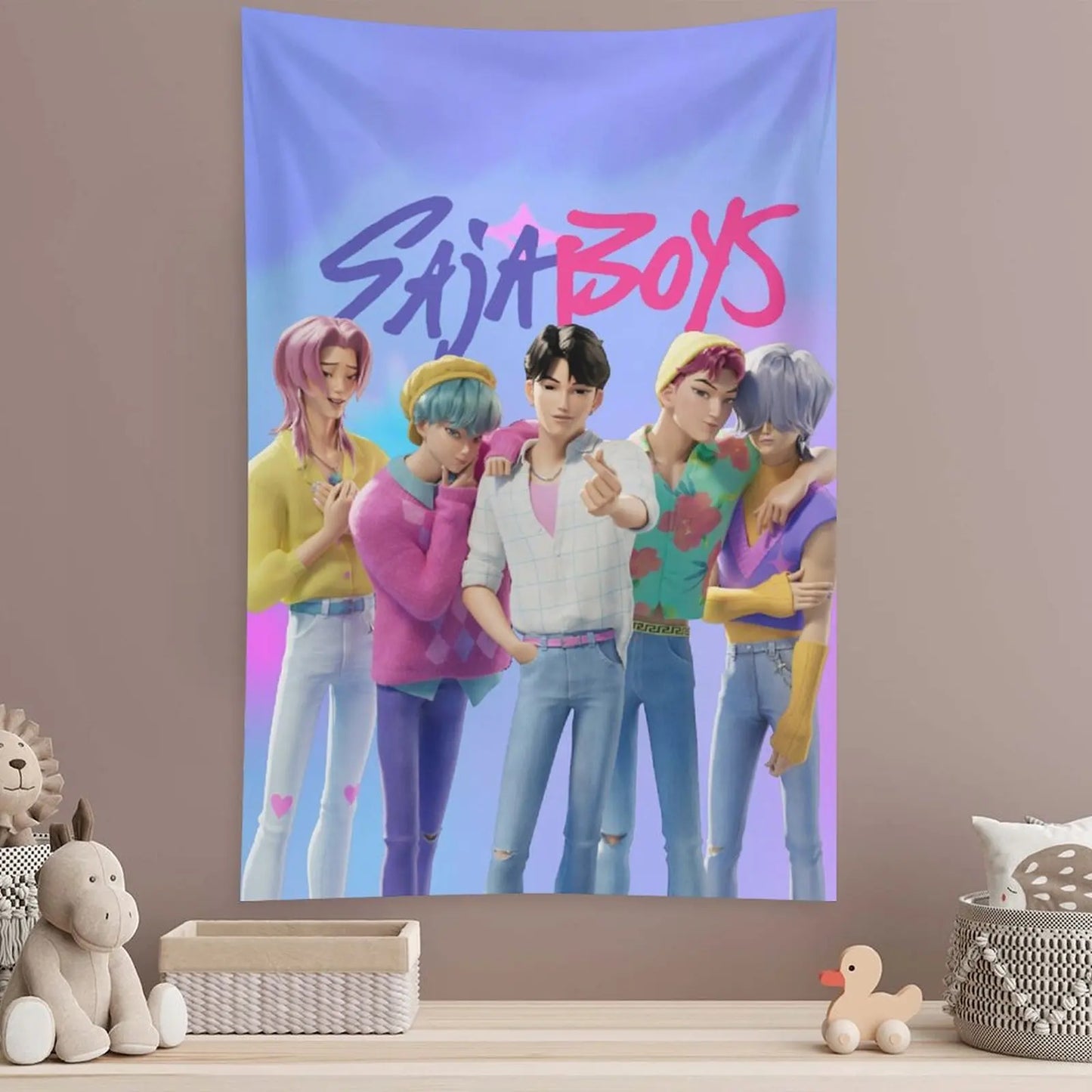 Huntrix KPop Demon Hunters Tapestry Wall Decor, 40''x60''
