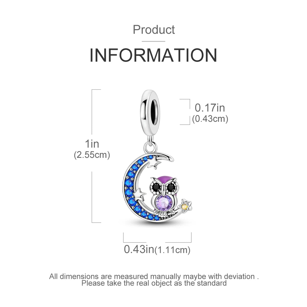 Original Charms 925 Silver Plated Bee Moon Star Pendant Fit Bracelet Making For Woman Fashion Jewelry