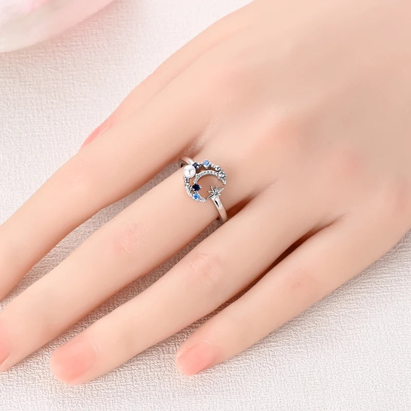 New 925 Sterling Silver Open Ring Hollow Rose Infinite Love Simple Ring Women Wedding Engagement Party Jewelry Gift