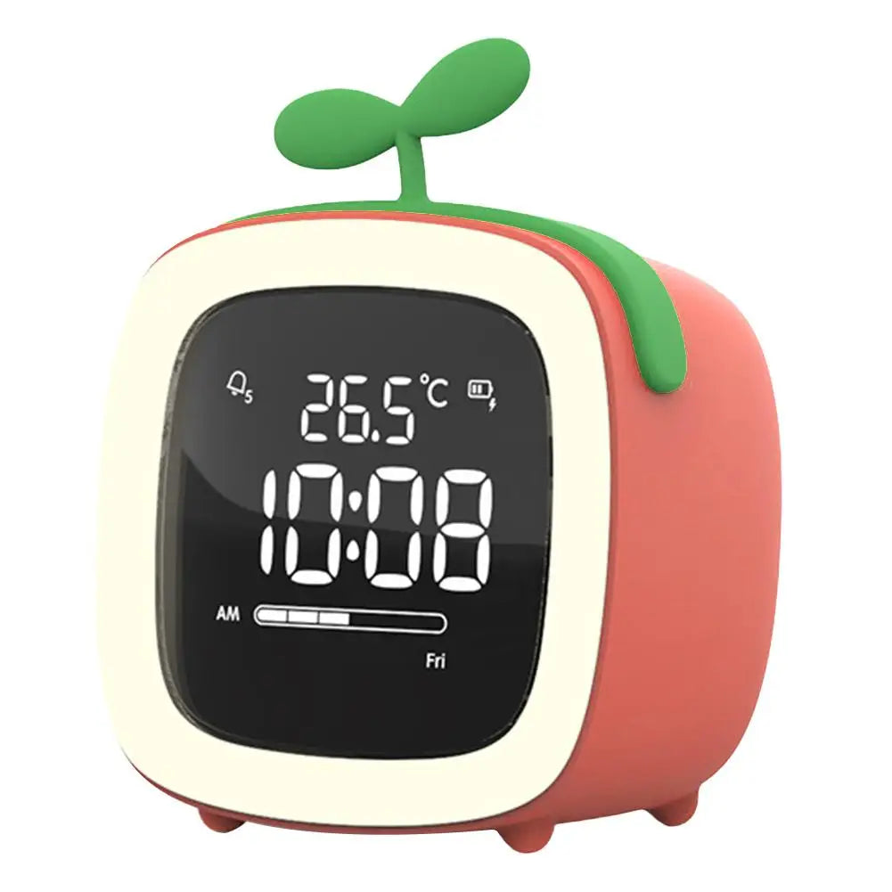 Cartoon Rabbit Deer Ear Alarm Clock Rechargeable Digital Display LED Nigh Light Table Clock Wall Clock Living Room LED Clock