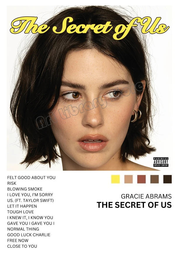 Pop Singer Gracie Abrams The Secret of Us Deluxe Classic Lyrics Inspired Poster Canvas Painting Wall Art Picture Home Decor Gift