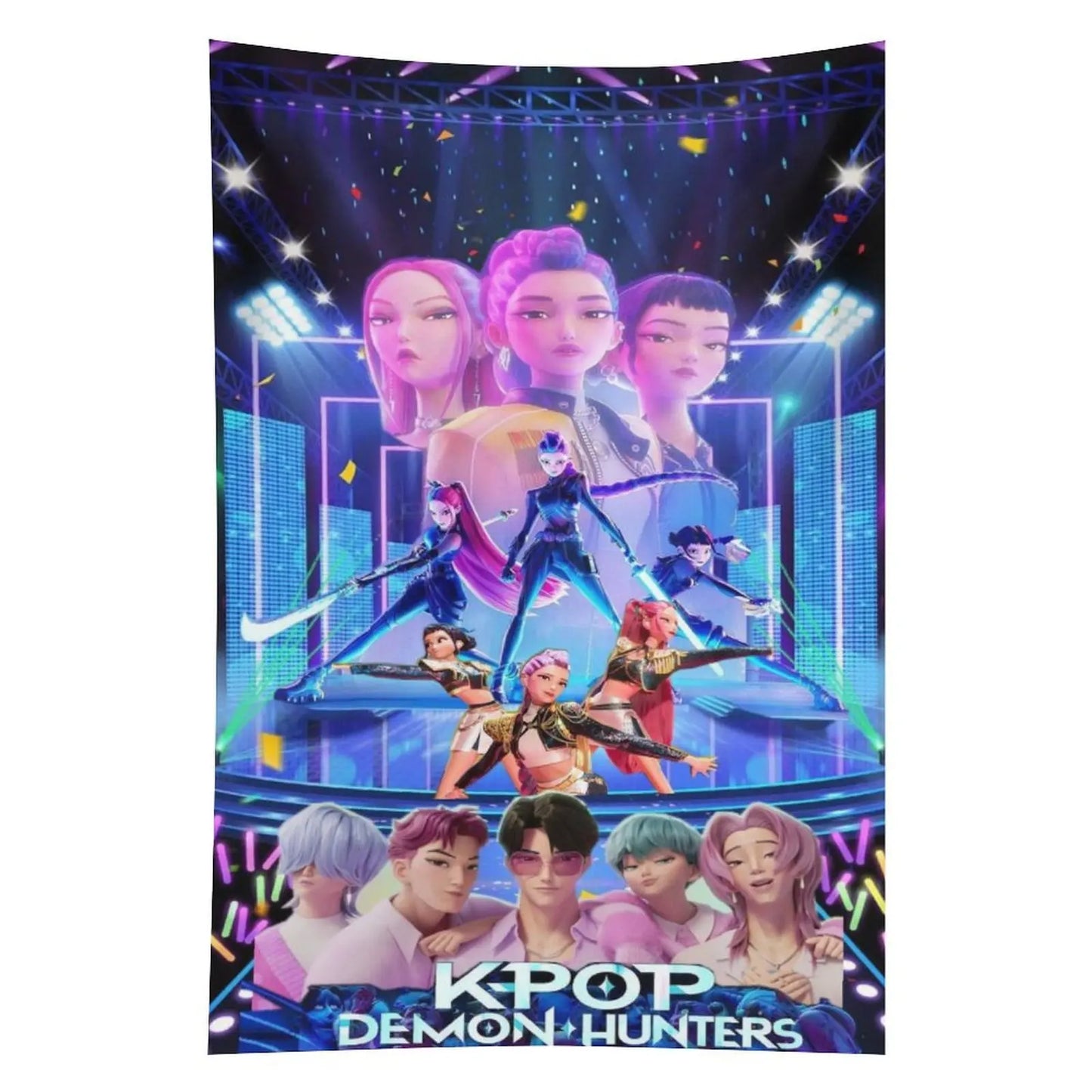 Huntrix KPop Demon Hunters Tapestry Wall Decor, 40''x60''
