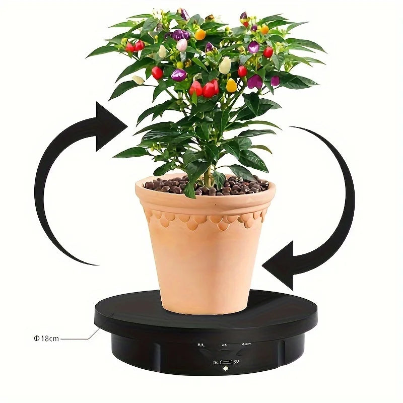 Photography Turntable Electric Rotating Display Stand 360 Degree with Remote Control Motorized Turntable for Photos or Videos
