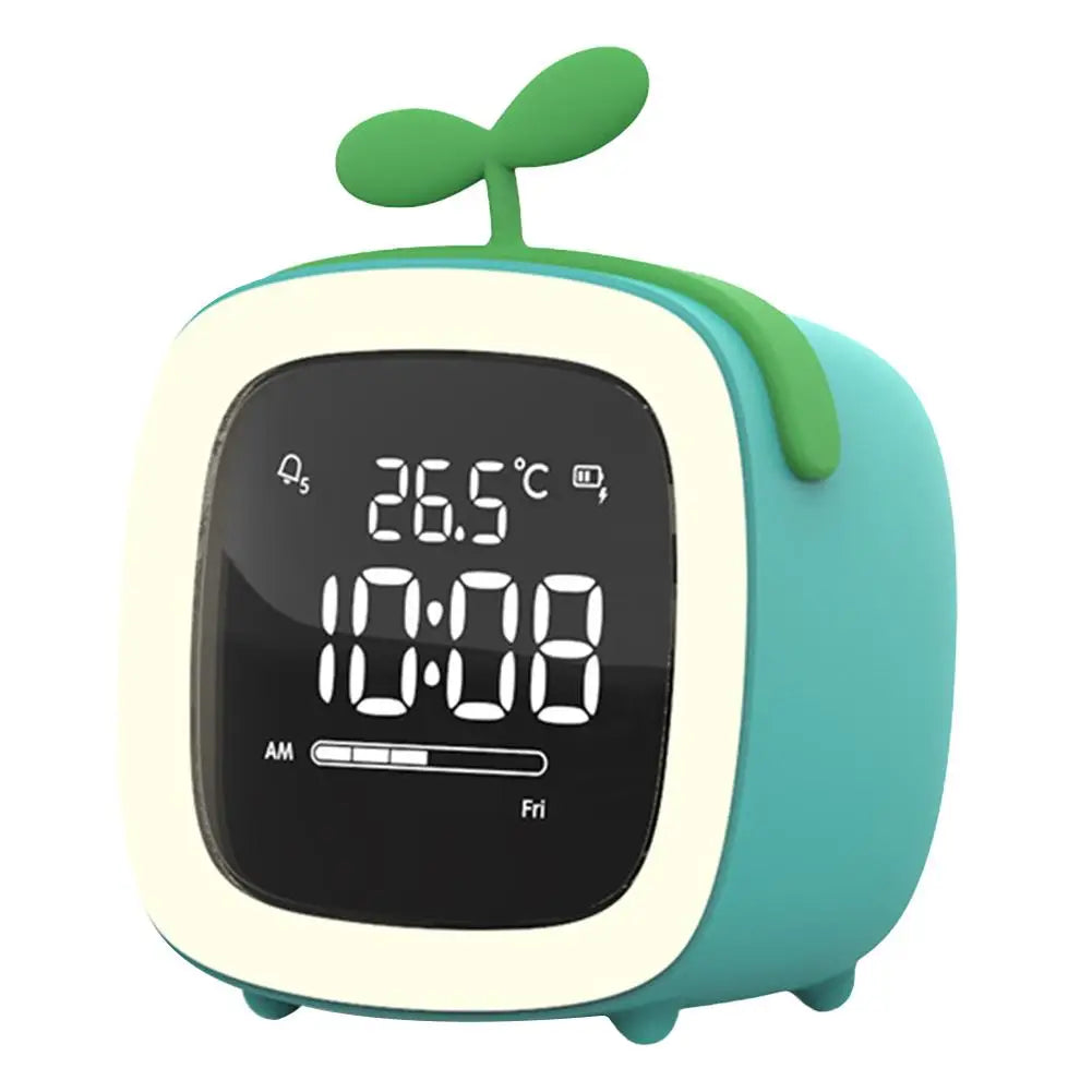 Cartoon Rabbit Deer Ear Alarm Clock Rechargeable Digital Display LED Nigh Light Table Clock Wall Clock Living Room LED Clock