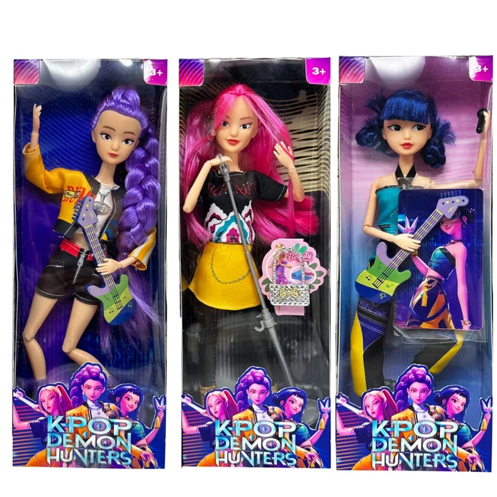 2026 Anime K Pop Demon Hunters Witch Hunter Group High Appearance Glue Doll Girl Heart Decorative Holiday Gift