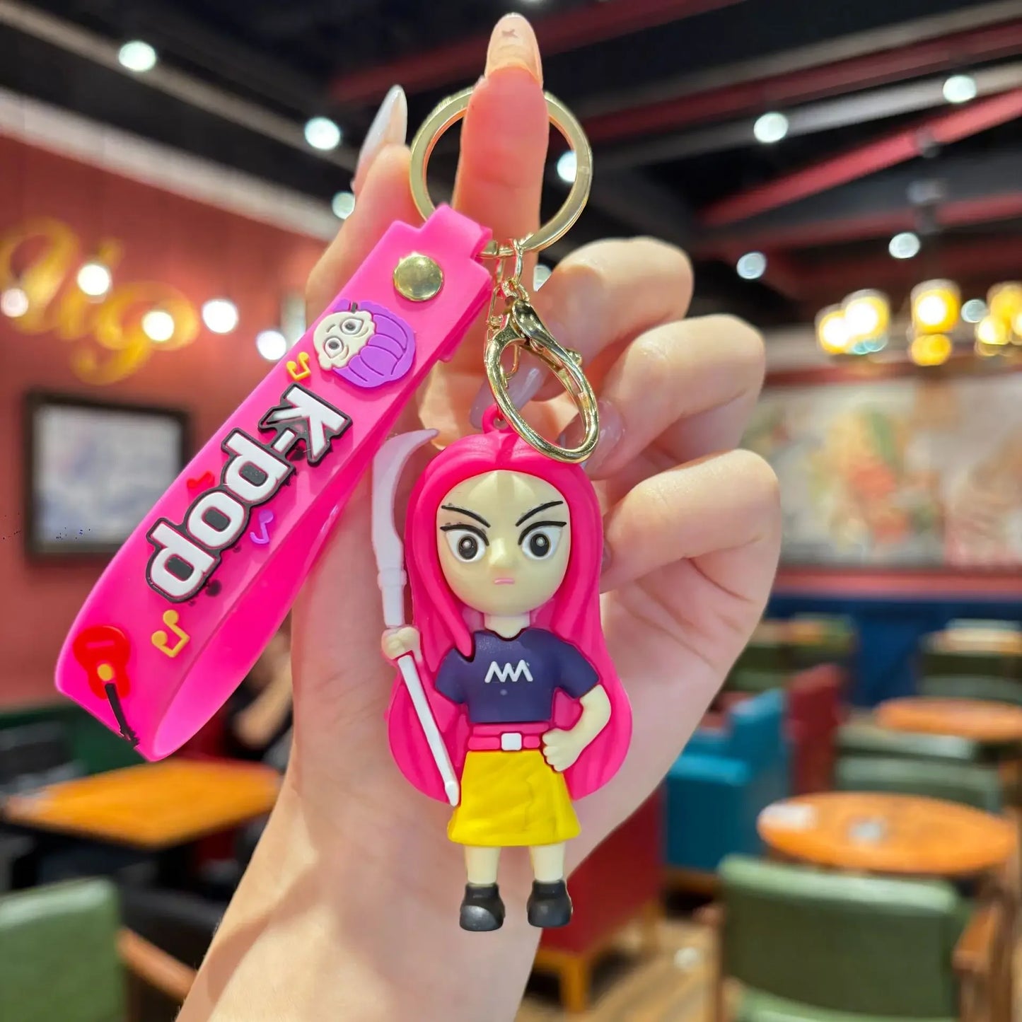 Super popular KPop Devil Hunter Peripheral Widget Rumi Mira Zoe PVC Keychain Backpack Decoration Widget Accessories Toys