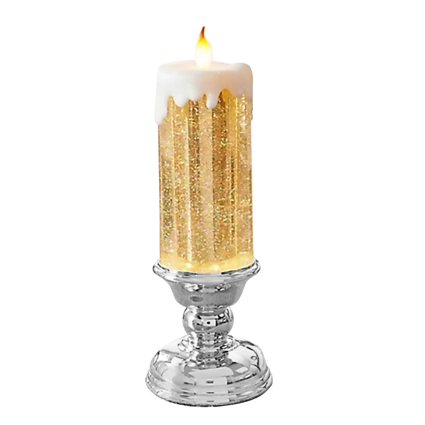 Rechargeable Colour Electronic LED Waterproof Candle With Glitter Colour Changing LED Water Candle