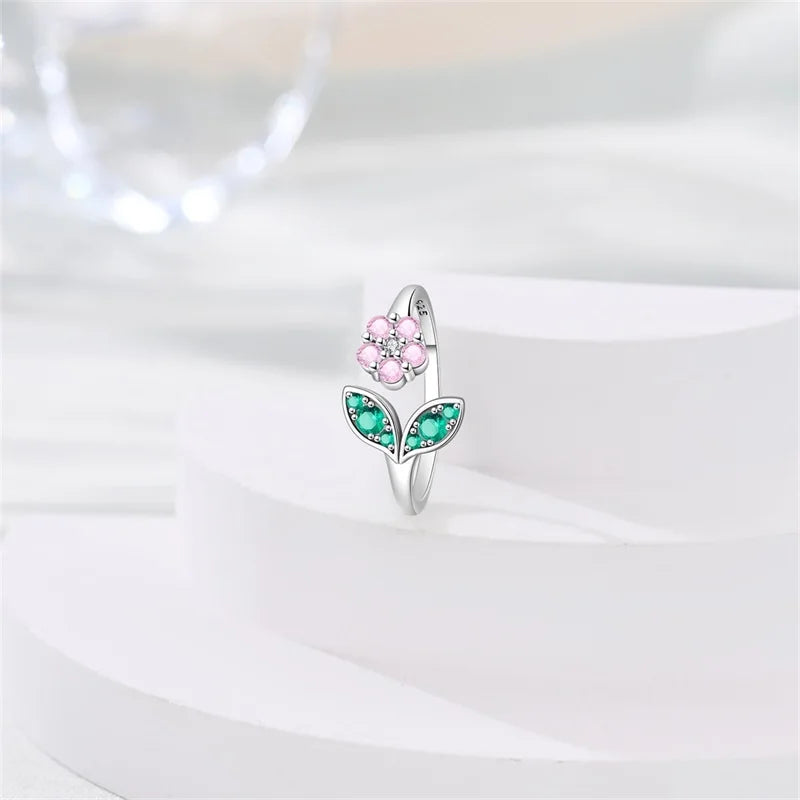New 925 Sterling Silver Open Ring Hollow Rose Infinite Love Simple Ring Women Wedding Engagement Party Jewelry Gift