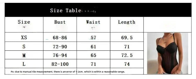 Sexy Bodysuit Lingerie Tight Fitting Women Deep V-neck Shaping Adjustable Shoulder Straps