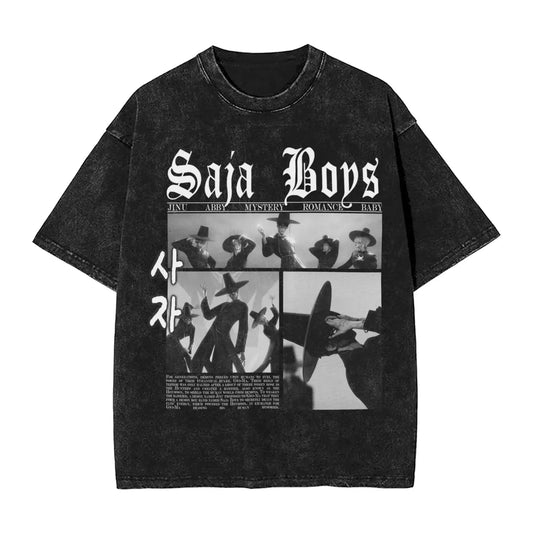 Saja Boys Kpop Demon Hunters Vintage Style T-Shirts