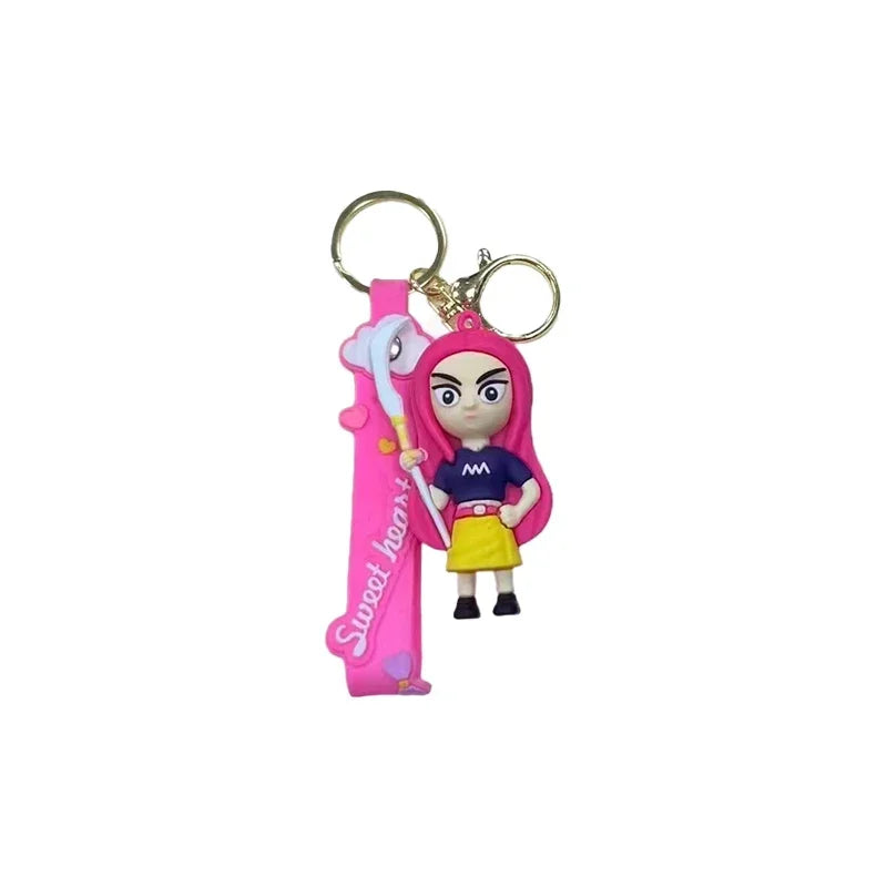 Super popular KPop Devil Hunter Peripheral Widget Rumi Mira Zoe PVC Keychain Backpack Decoration Widget Accessories Toys